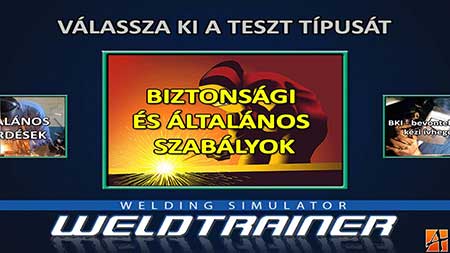 Hegesztéstechnikai biztonsági szabályok teszt Apolo Weldtrainer biztonsági kérdések modul